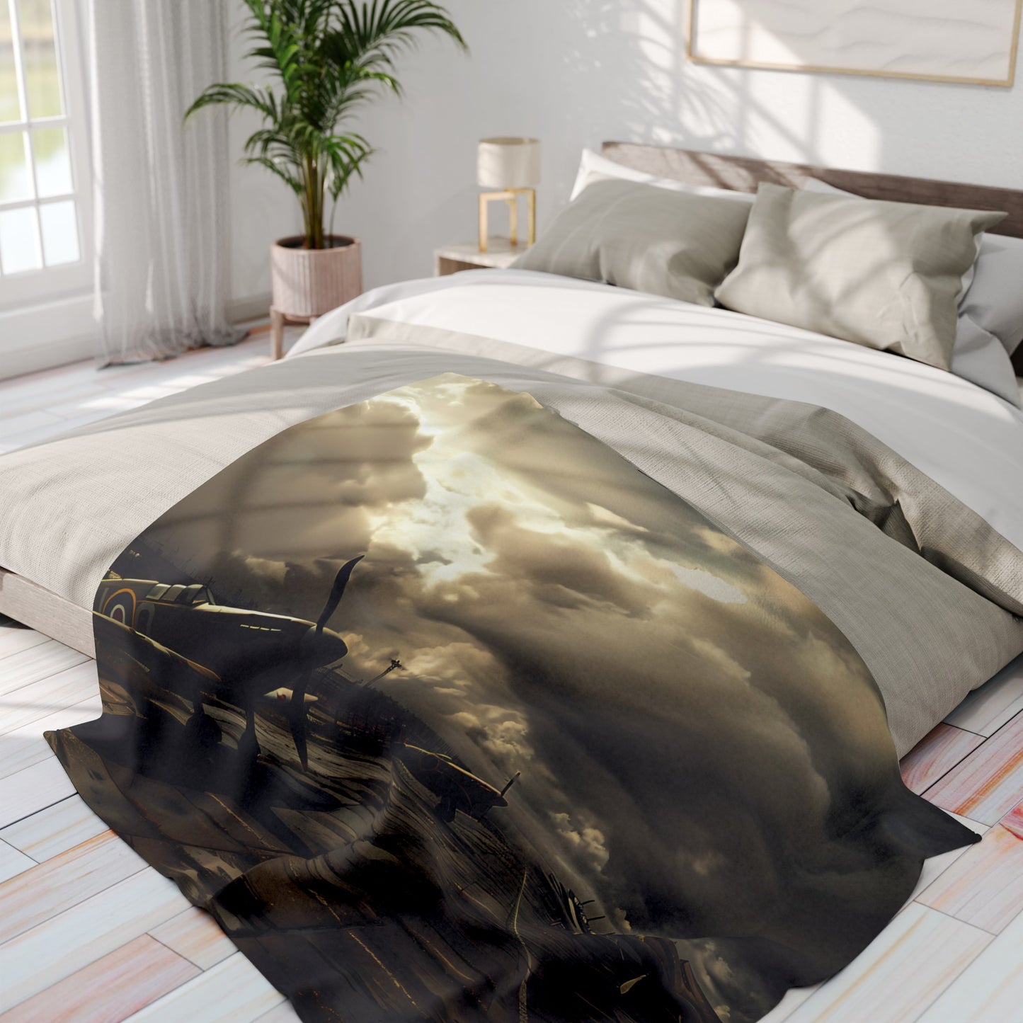 WW2 Airfield #1 Arctic Fleece Blanket - UK