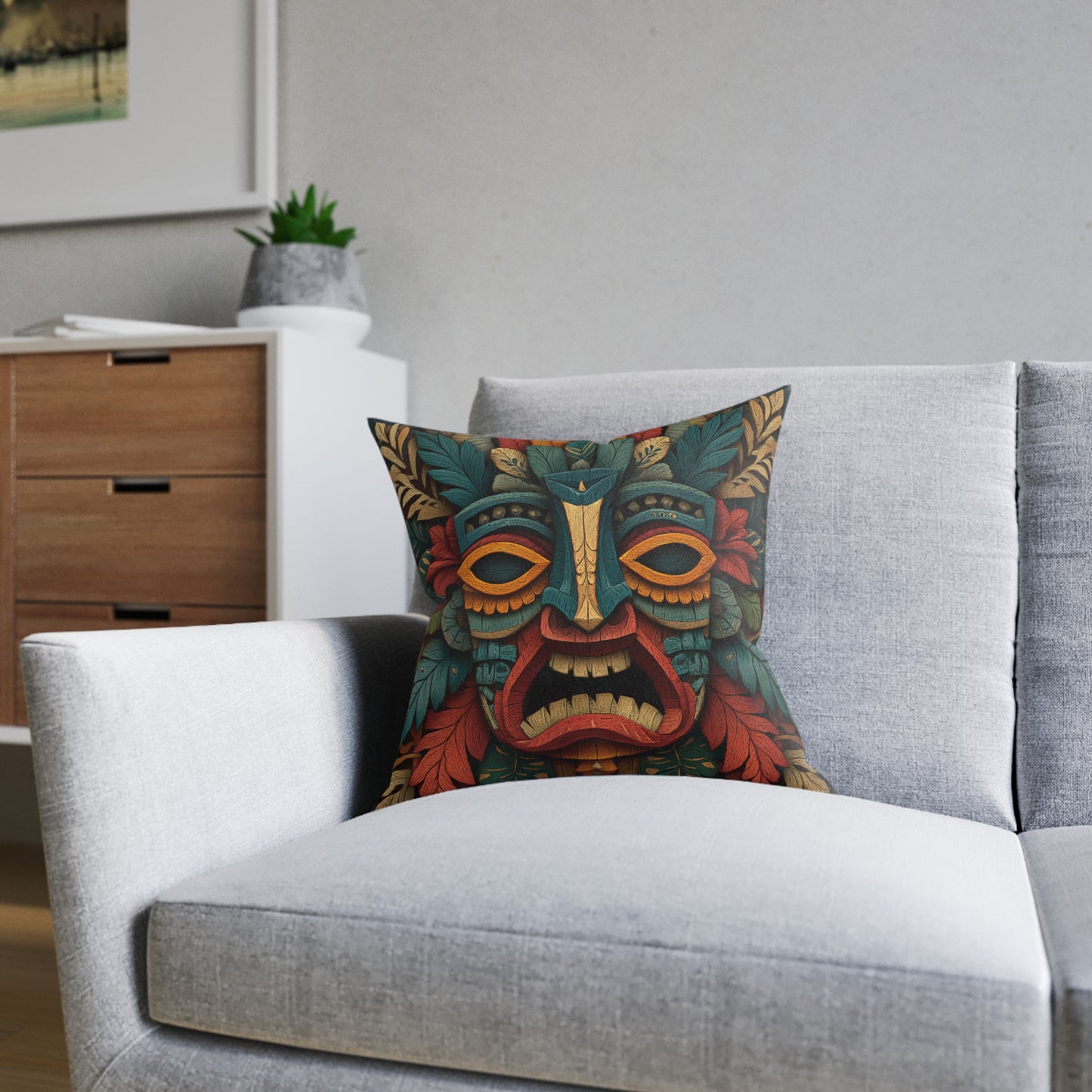 Tiki 2 - Square Cushion - UK