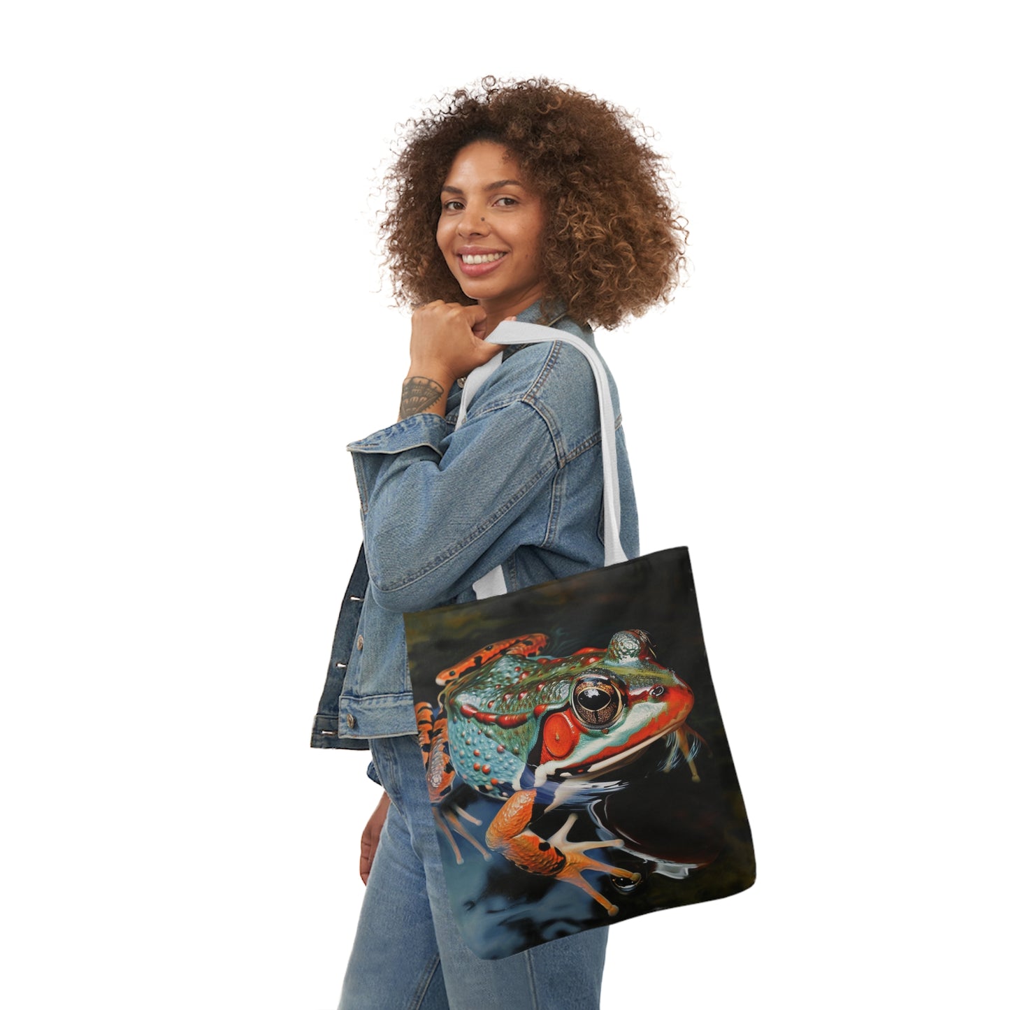 Frog - Polyester Canvas Tote Bag (AOP)