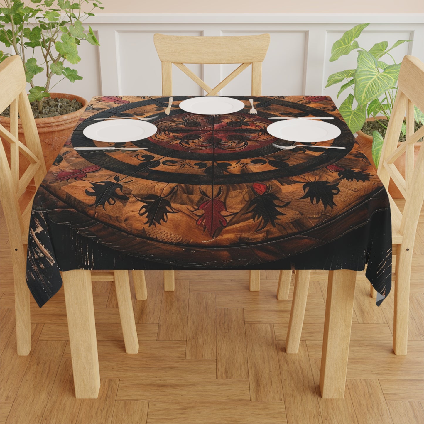 Bohemian Mandala Tablecloth - Vibrant Decorative Cover for Home Decor & Celebrations UK