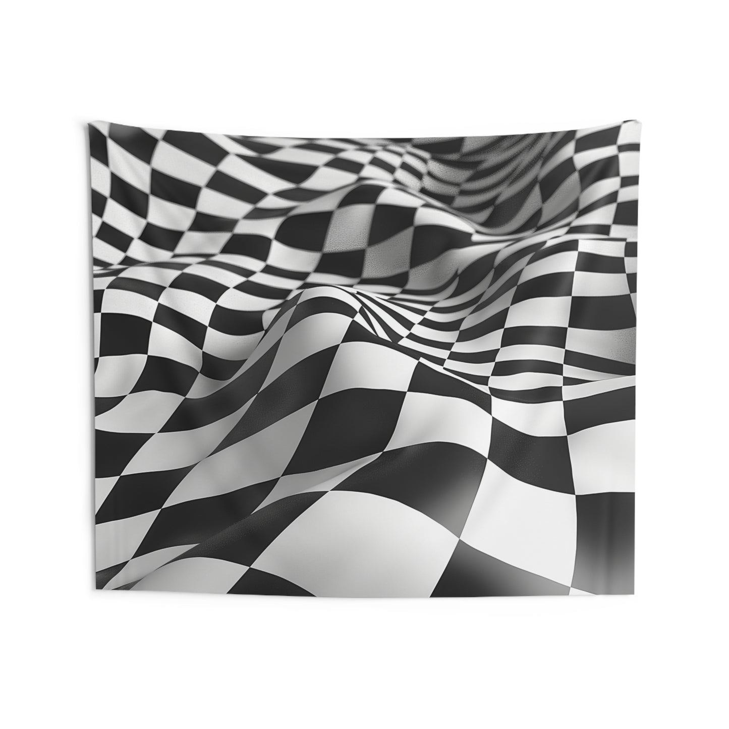 Wavy Check Indoor Wall Tapestry - USA