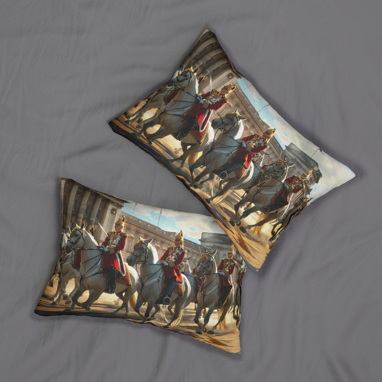 Horseguard #1 - Spun Polyester Lumbar Pillow USA