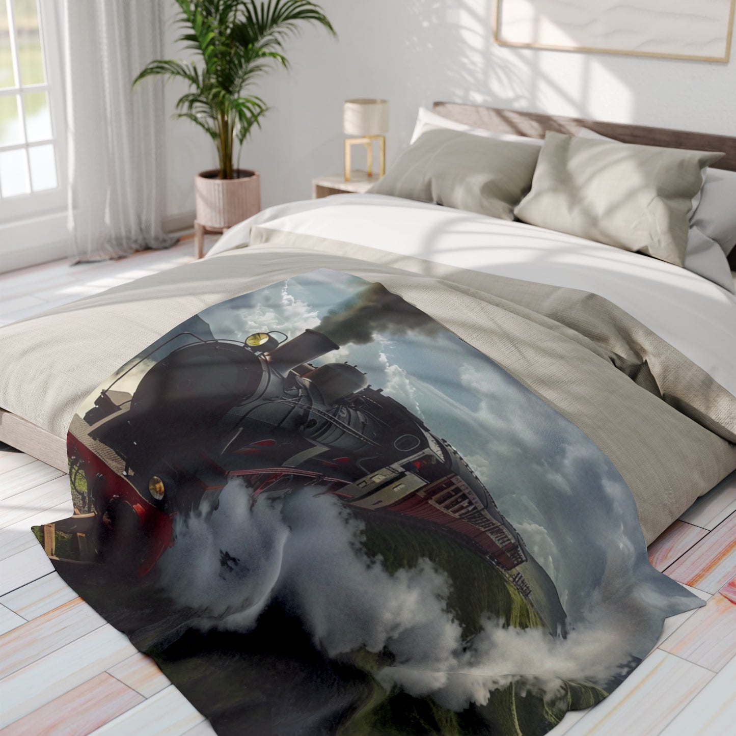 Steam Train #3 - Arctic Fleece Blanket - UK, USA