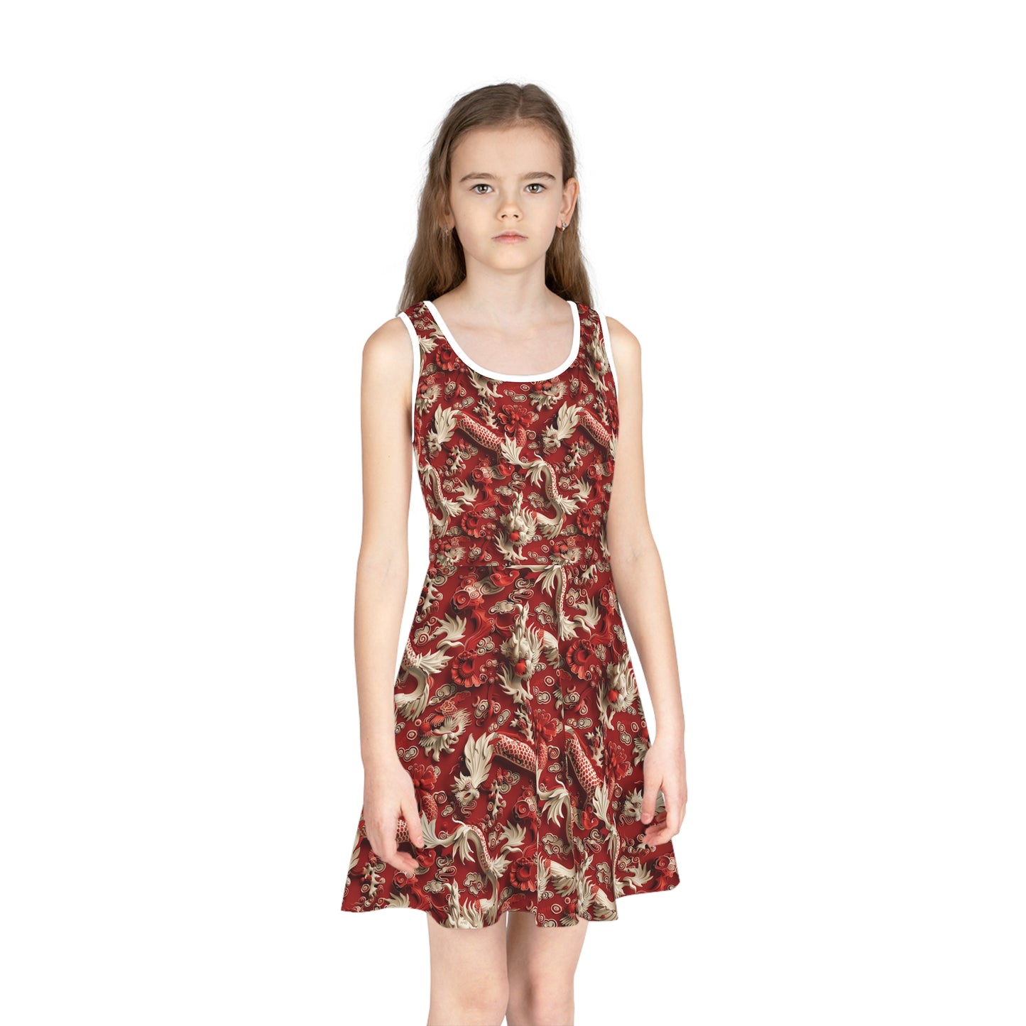 Red Mandarin - Girls' Sleeveless Sundress - China Only