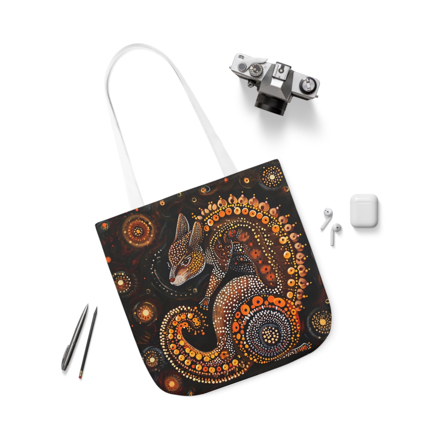 Native Australian Art #3 - Polyester Canvas Tote Bag (AOP)
