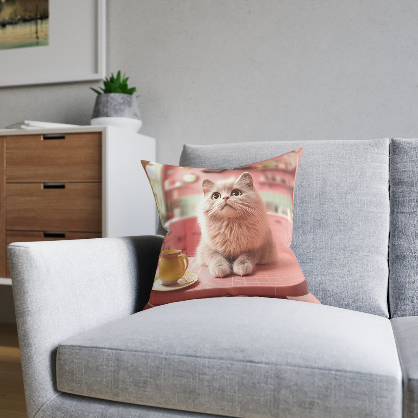 Cute Kitty 2 - Square Pillow UK
