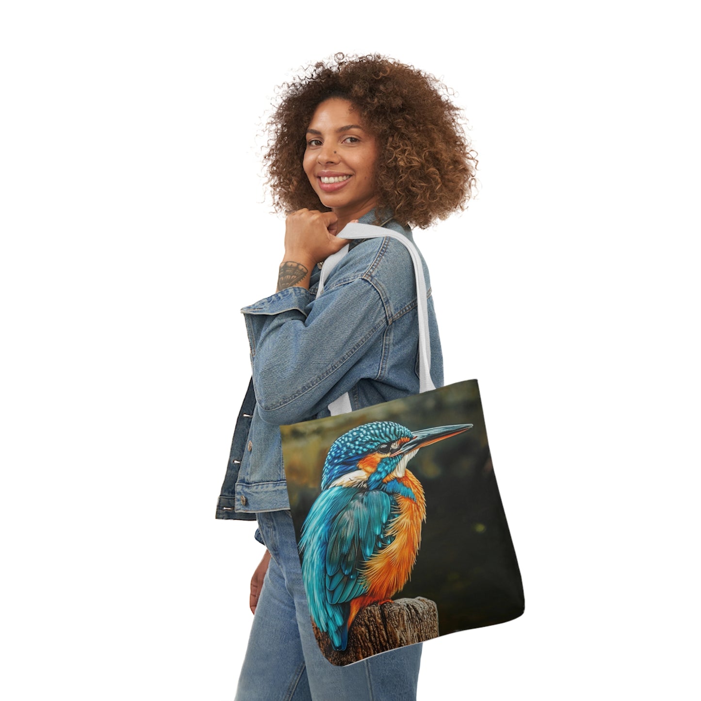 Kingfisher - Polyester Canvas Tote Bag (AOP)