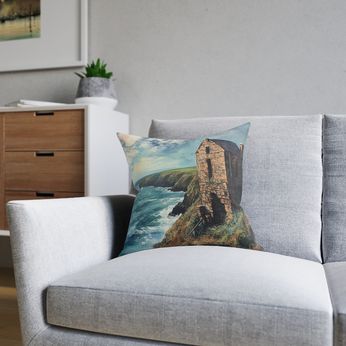 Cornwall - Square Pillow - UK