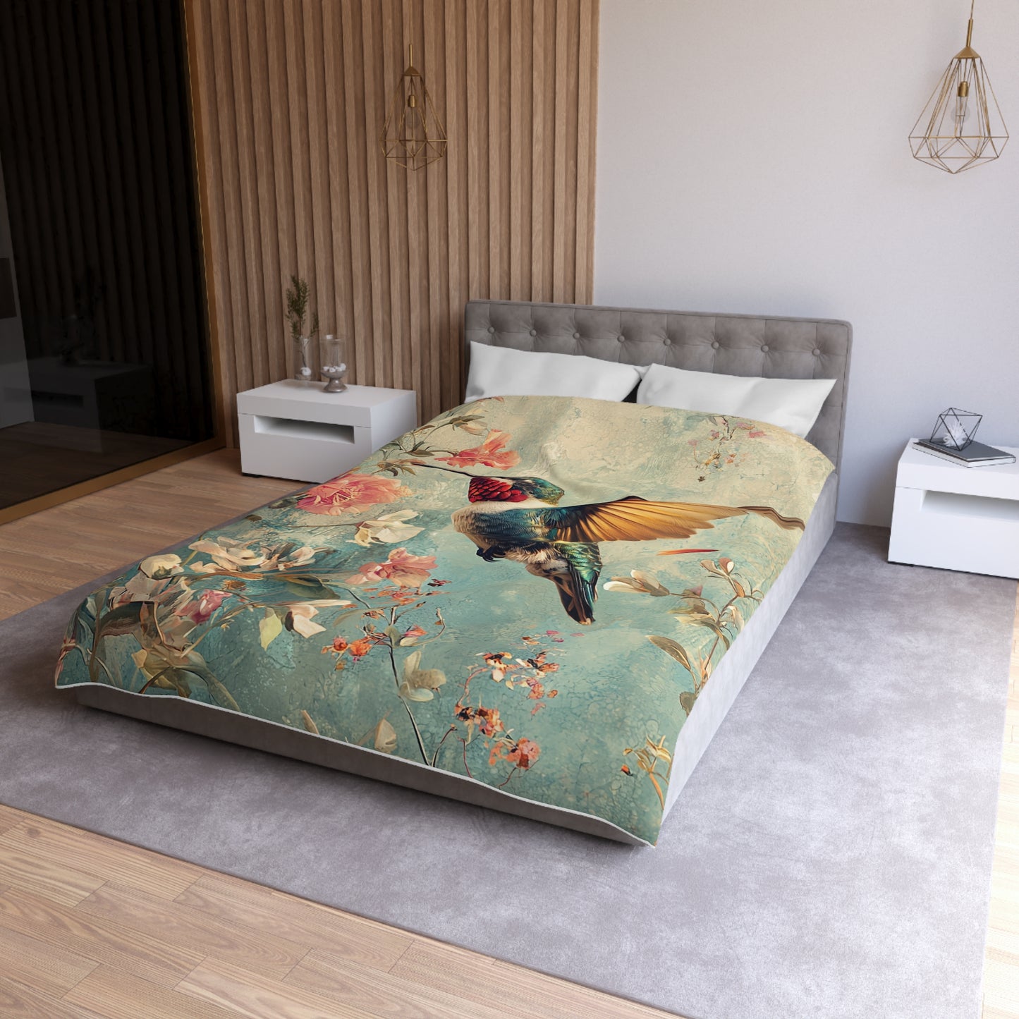 Beautiful Hummingbird - Microfiber Duvet Cover USA and UK