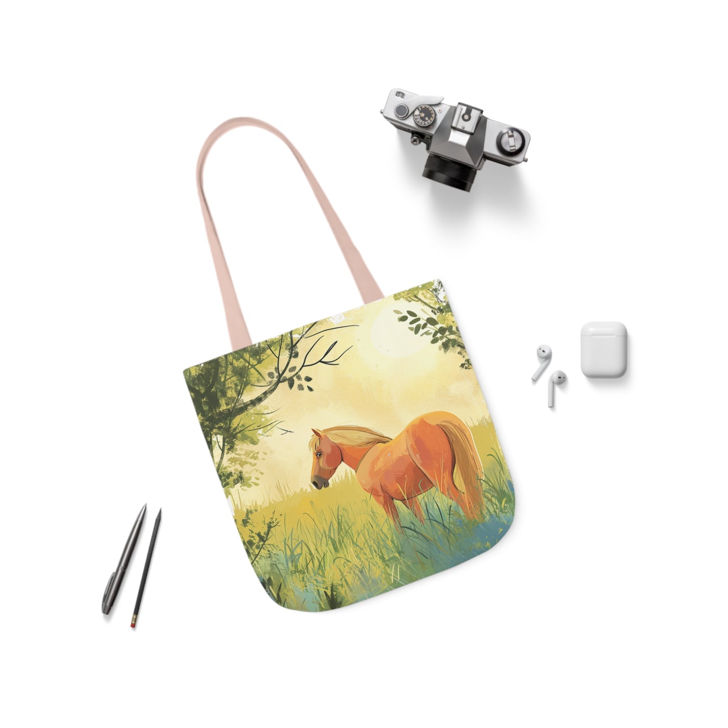 Horse #2 Polyester Canvas Tote Bag (AOP)