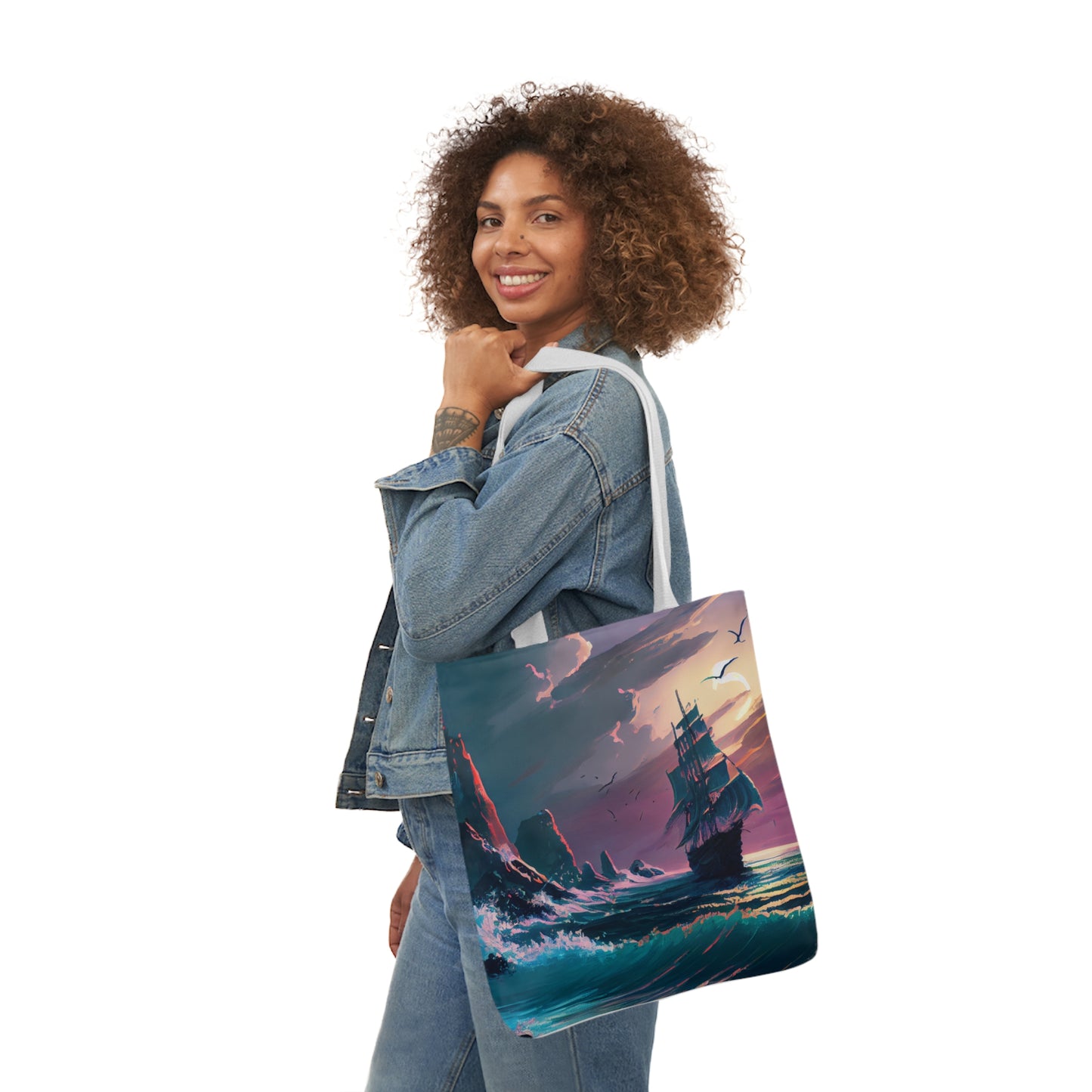 Seascape #5 - Polyester Canvas Tote Bag (AOP)