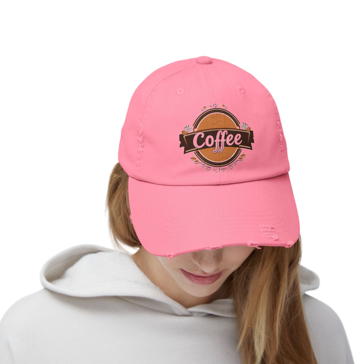 Vintage Style Hat for Coffee Lovers - Unisex Distressed Coffee Cap - USA