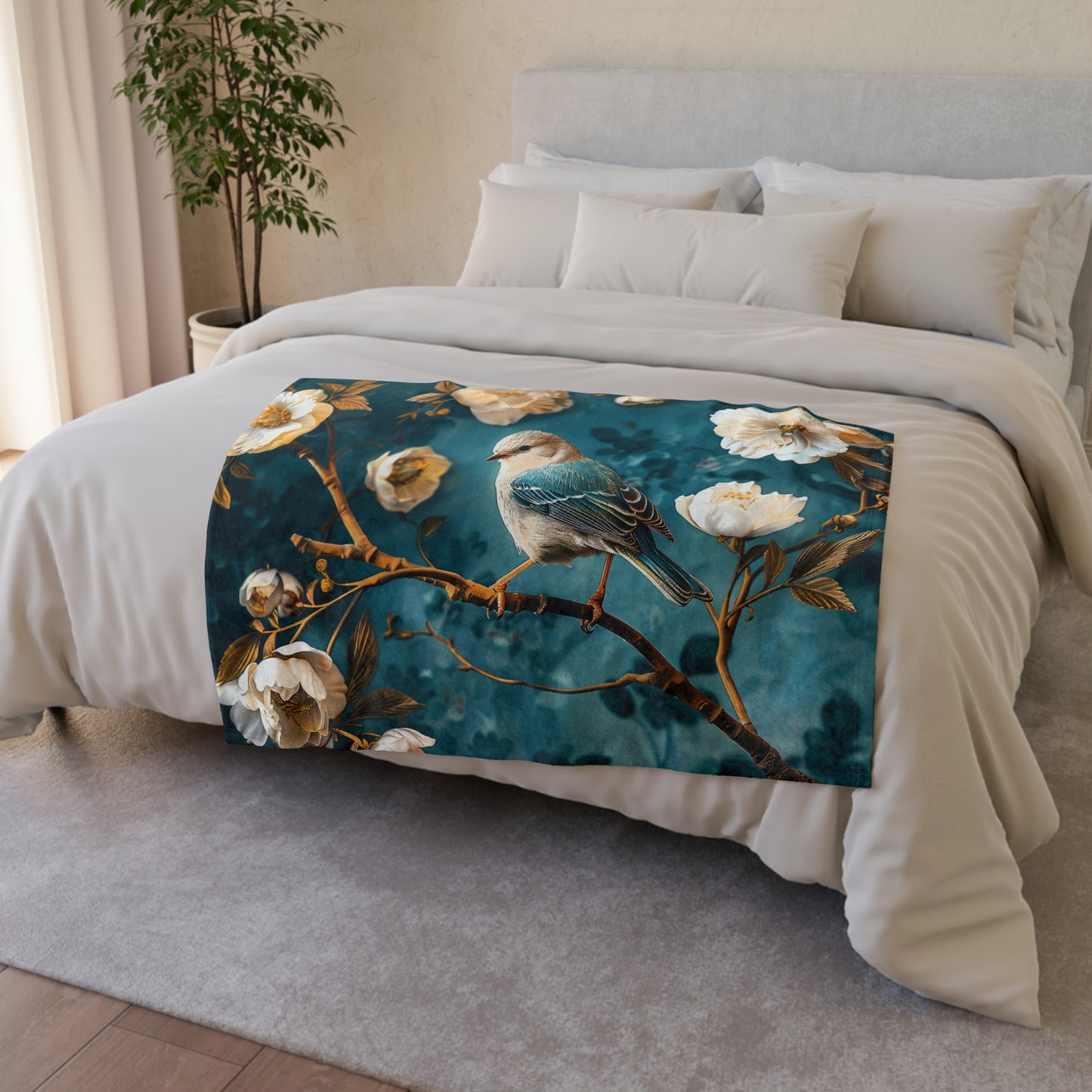 Chinoiserie #3 - Soft Polyester Blanket