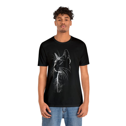 Cat Silhouette #5 - Unisex Jersey Short Sleeve Tee