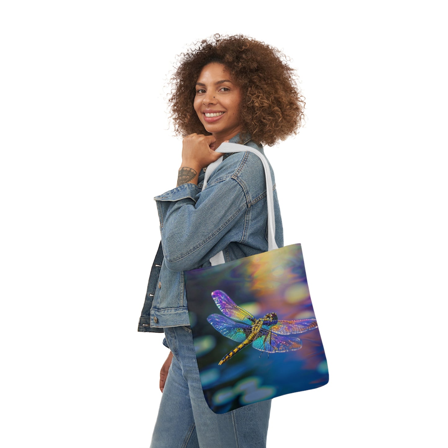 Dragonfly - Polyester Canvas Tote Bag (AOP)
