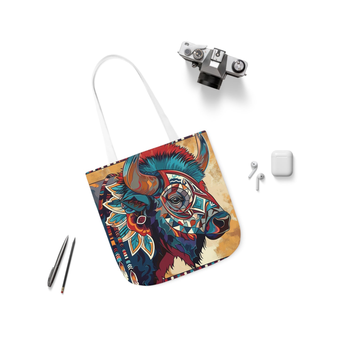 Native American Art #1 - Polyester Canvas Tote Bag (AOP)