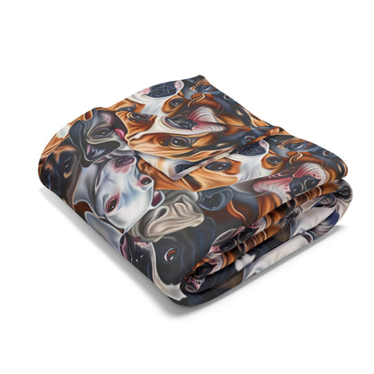 Dog Collage #1 Arctic Fleece Blanket - USA