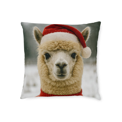 Christmas Alpaca Square Cushion - UK