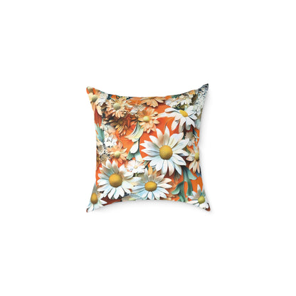 **Daisy Chinoiseries - Square Poly Canvas Pillow UK