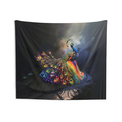 Rainbow Peacock - Indoor Wall Tapestries - USA