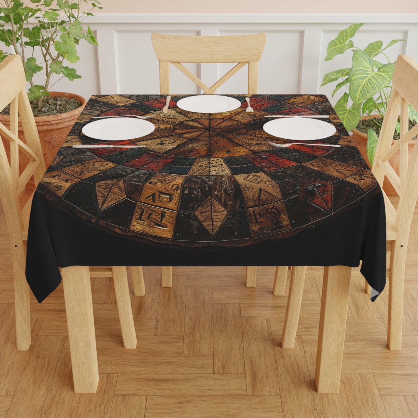 Bohemian Mandala Tablecloth 2 - Vibrant Decorative Cover for Home Decor & Celebrations UK