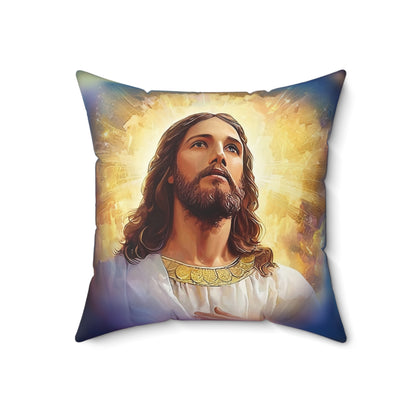Jesus - Spun Polyester Square Pillow USA