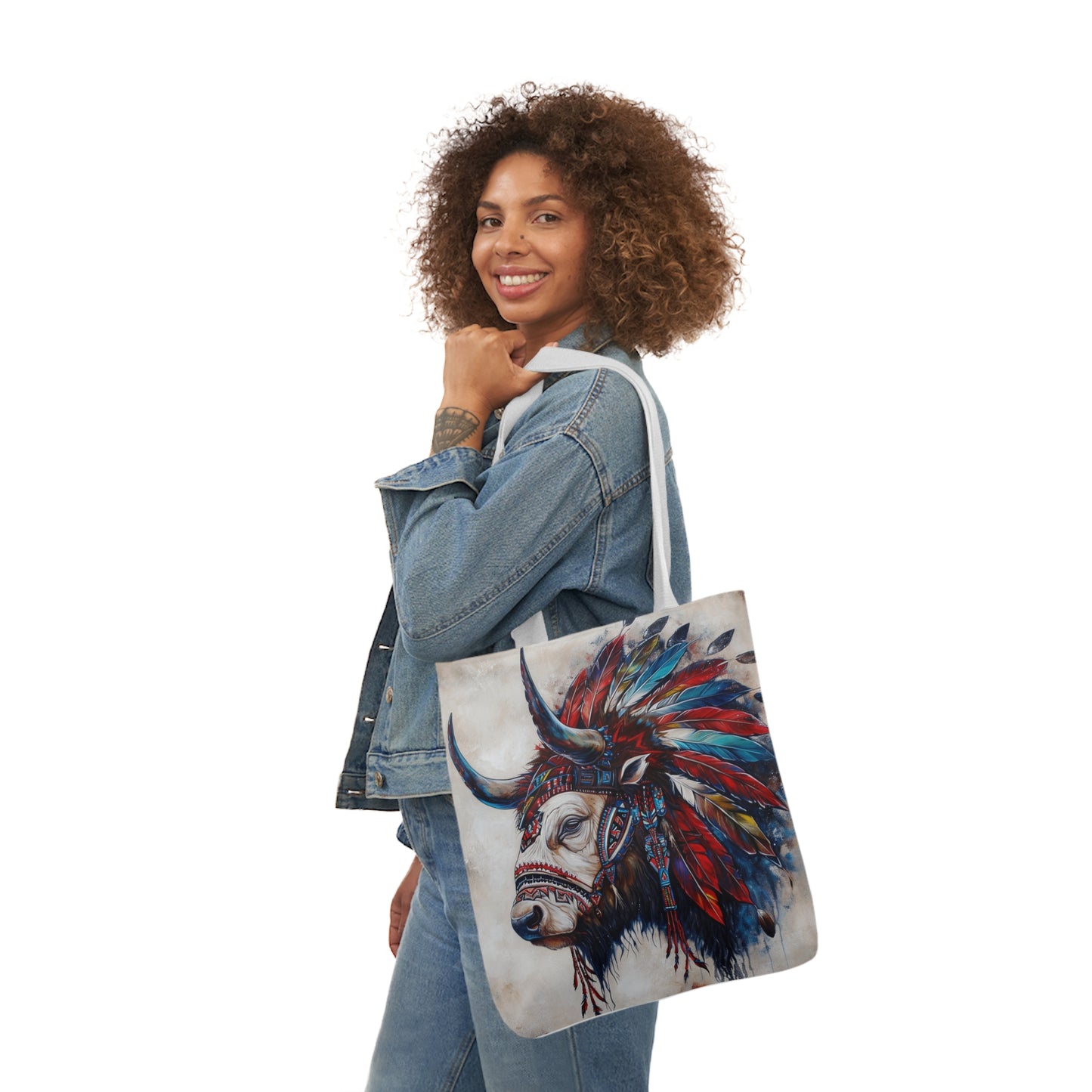 Native American Art #3 - Polyester Canvas Tote Bag (AOP)