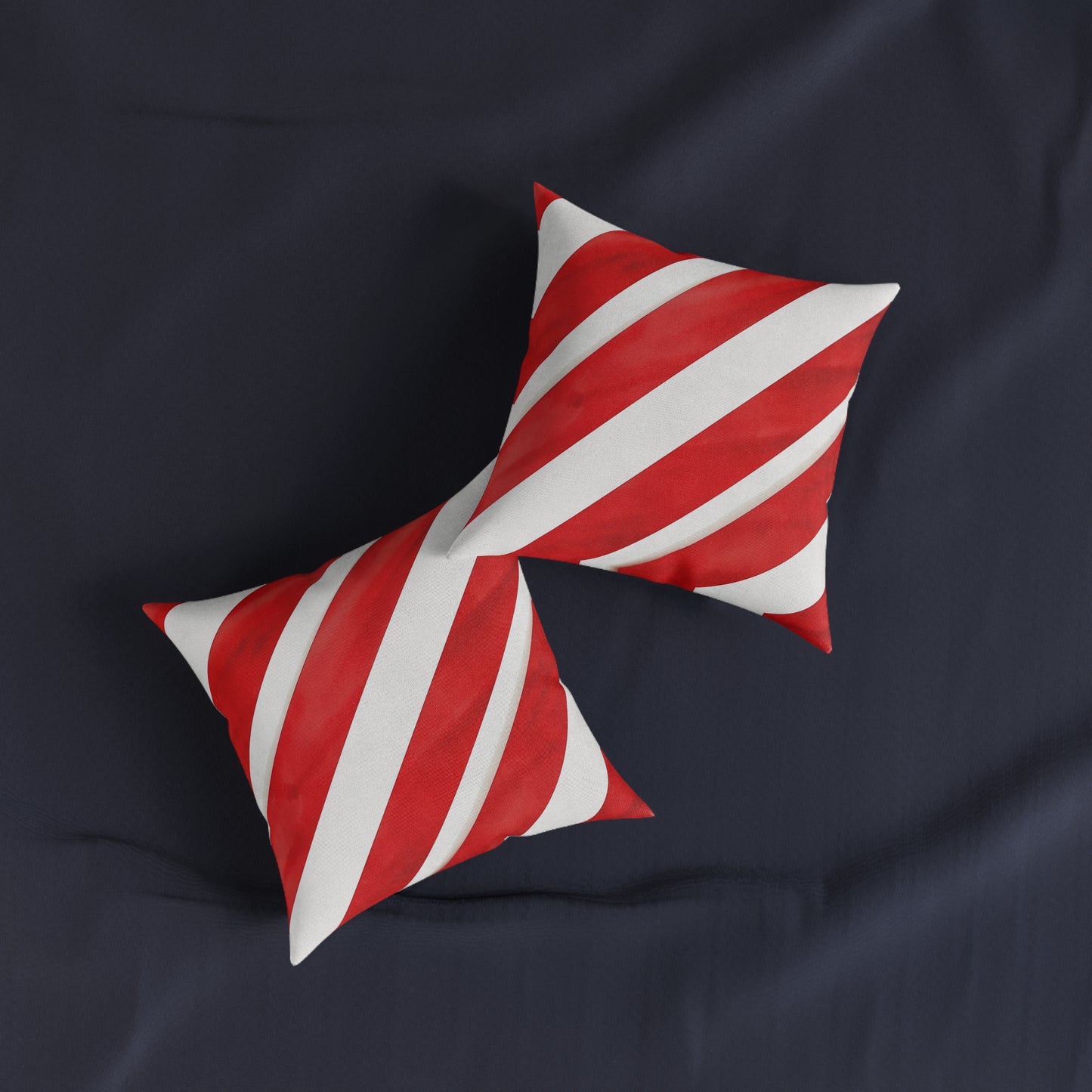 Strawberries and Cream Stripes - Square Pillow - UK