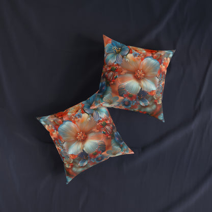 **3D Pretty Flowers - Square Pillow - UK