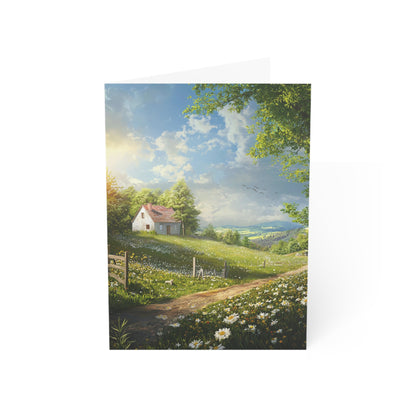 Pretty English Countryside Greeting Cards - Set of 1, 10, 30, or 50pcs for All Occasions - USA