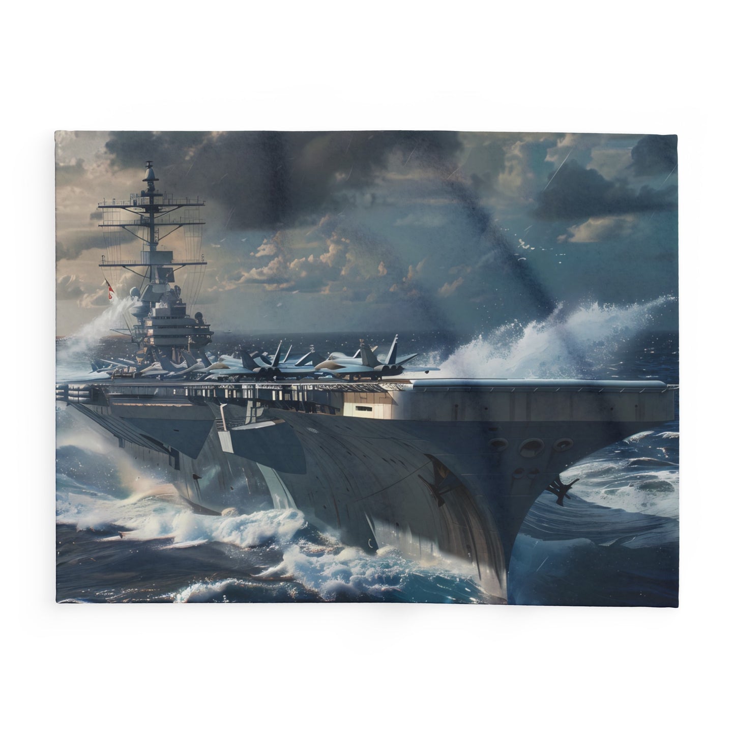 Aircraft Carrier 1 Arctic Fleece Blanket - USA