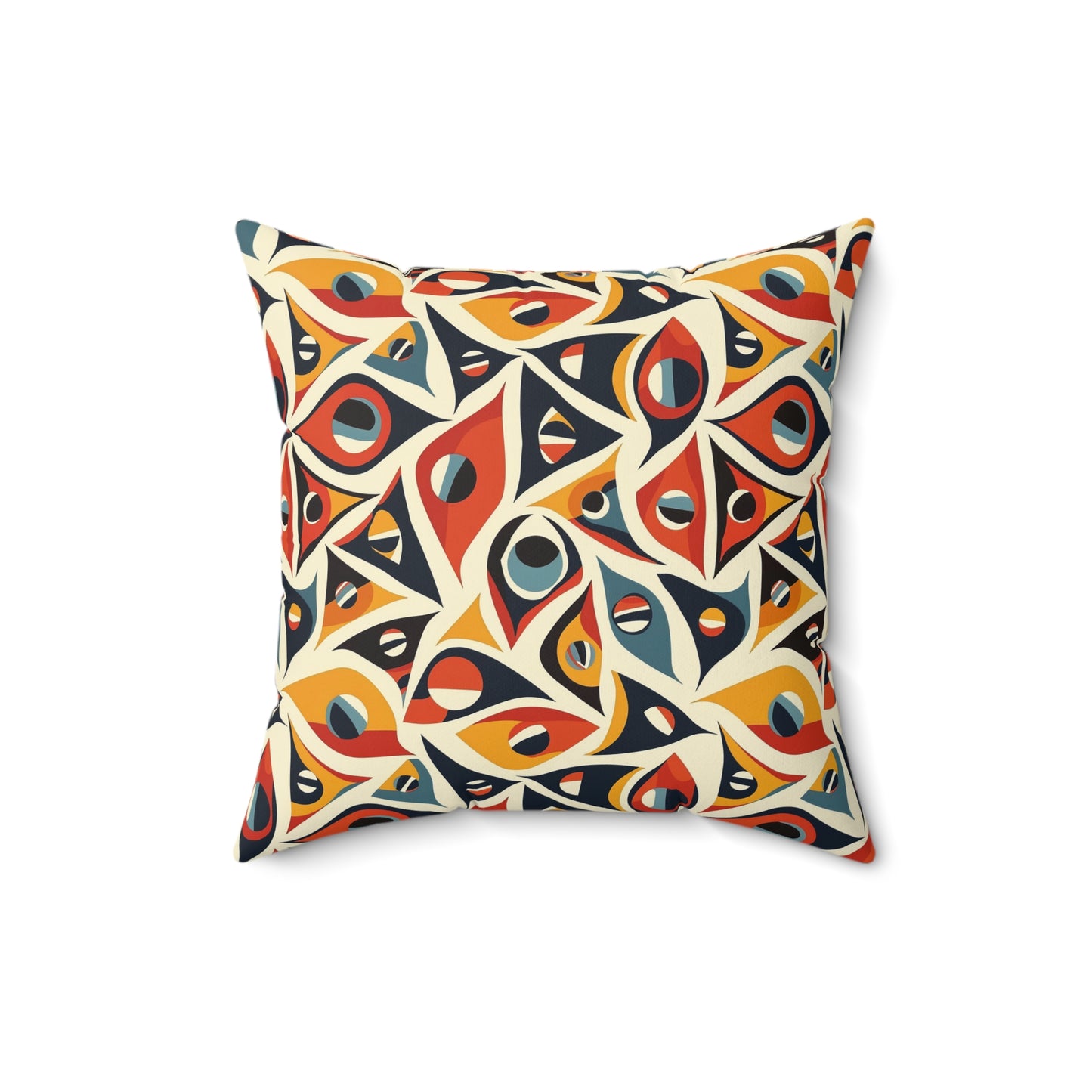 1960's America #1 Spun Polyester Square Pillow USA