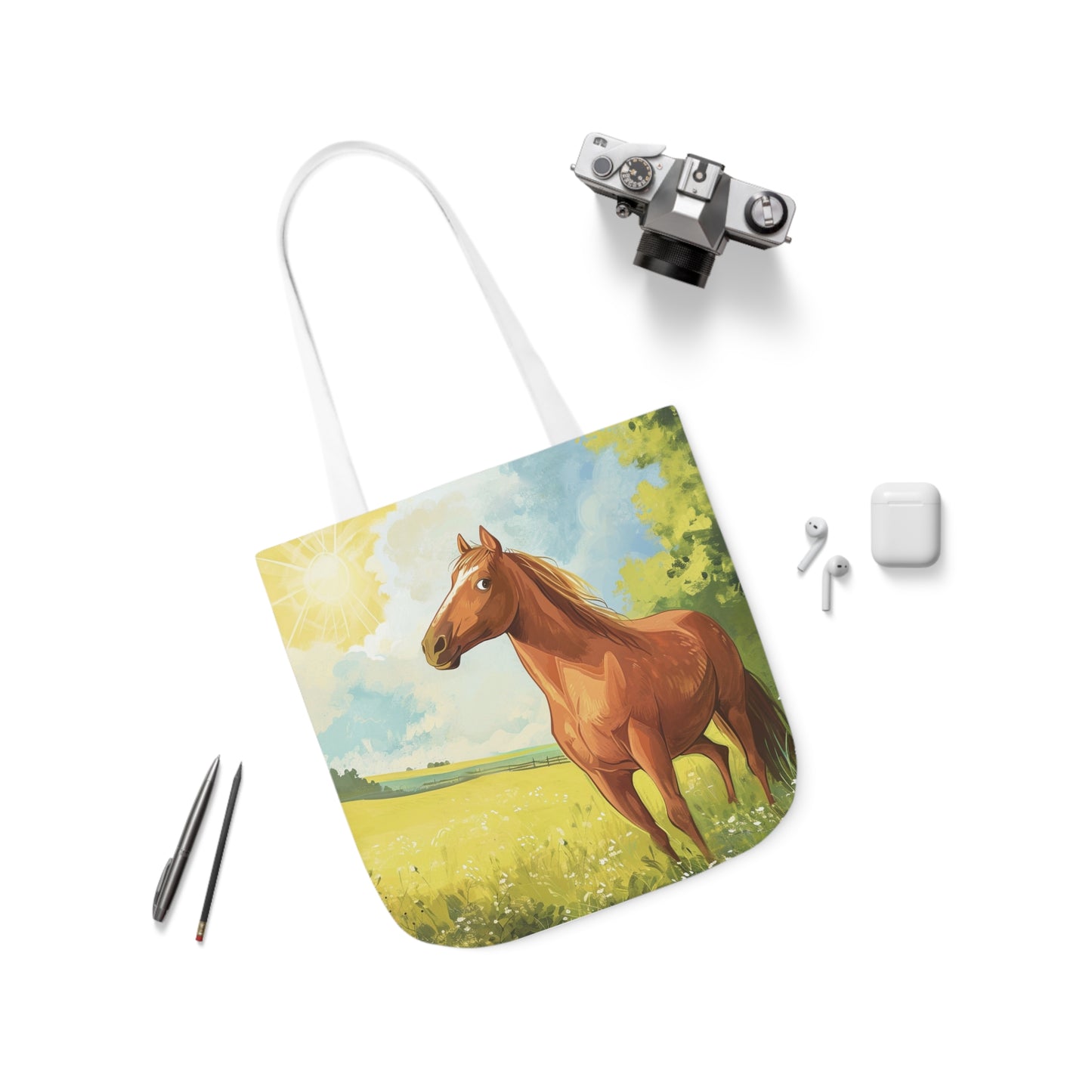 Horse #1 Polyester Canvas Tote Bag (AOP)