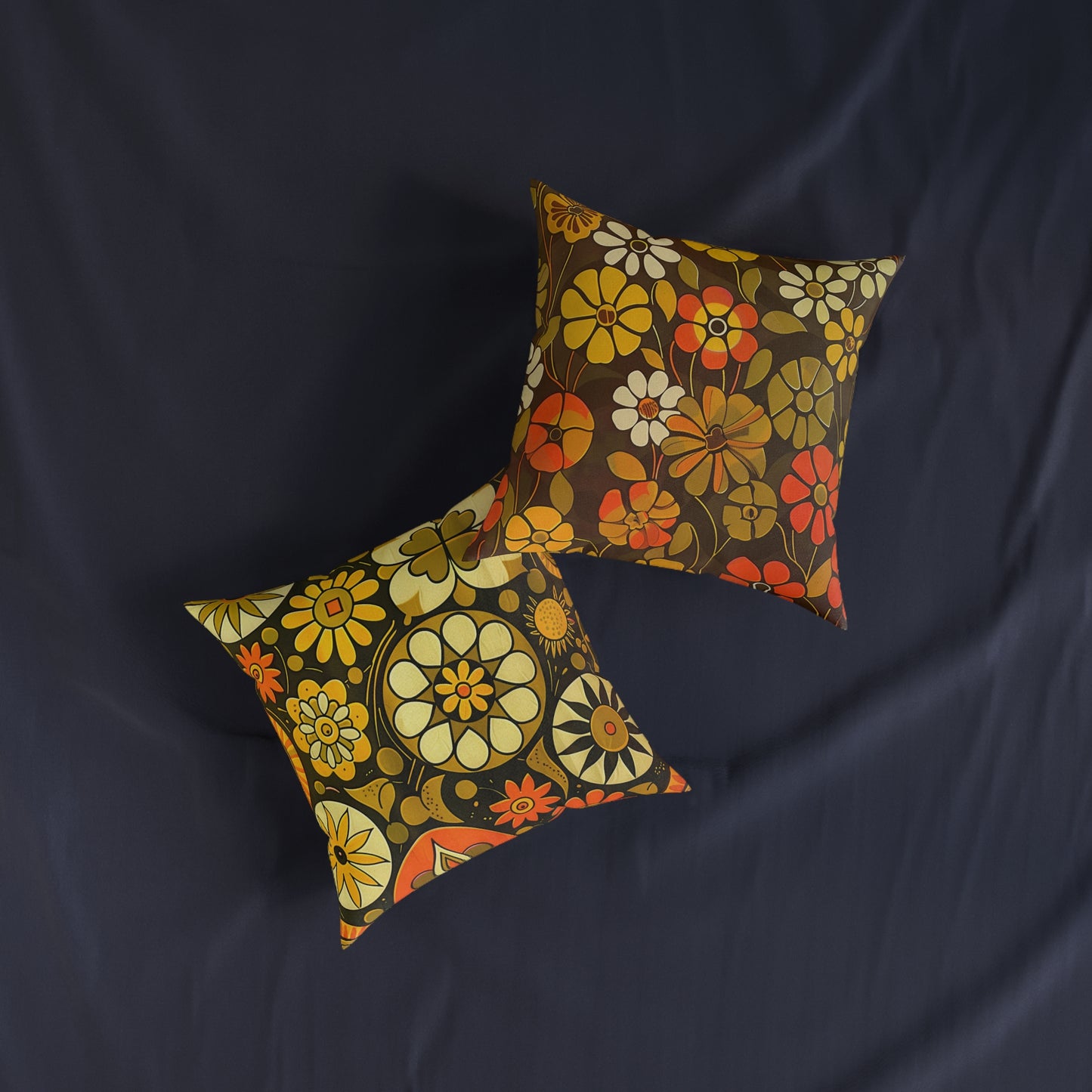 1960's Retro 3 - Square Pillow - UK