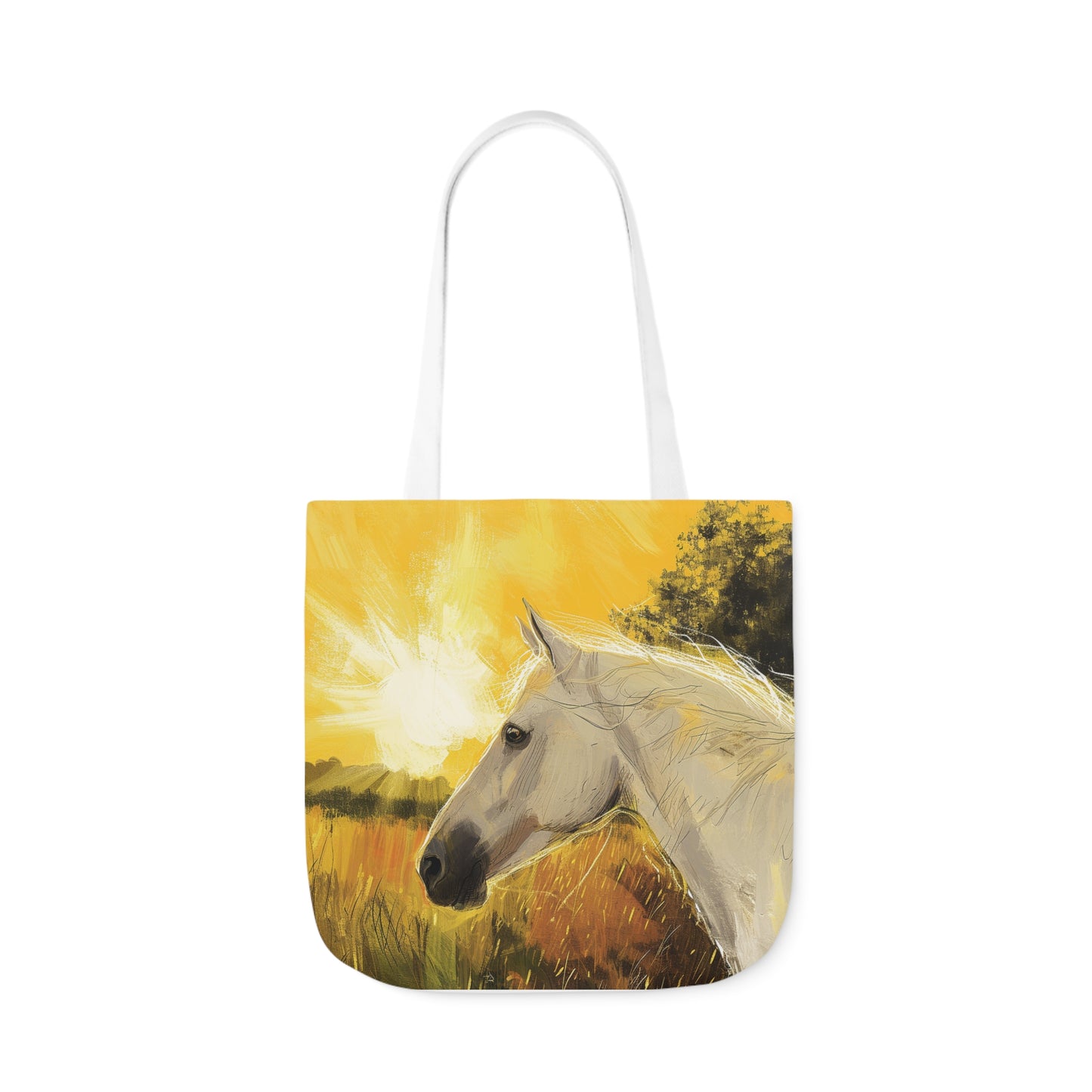 Horse #3 Polyester Canvas Tote Bag (AOP)