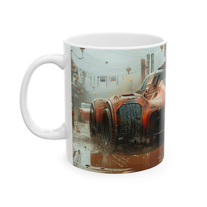 Car 4 Ceramic Mug, (11oz, 15oz) - USA
