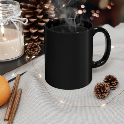 Floral Fox #1 - 11oz Black Mug