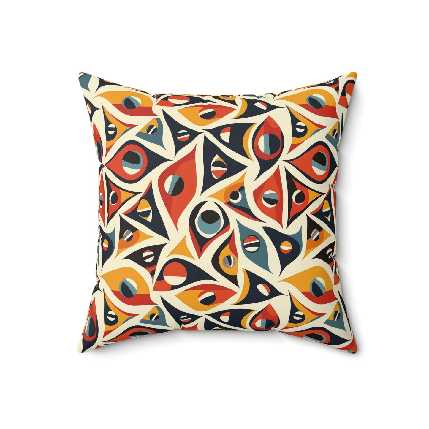 1960's America #1 Spun Polyester Square Pillow USA