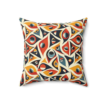 1960's America #1 Spun Polyester Square Pillow USA