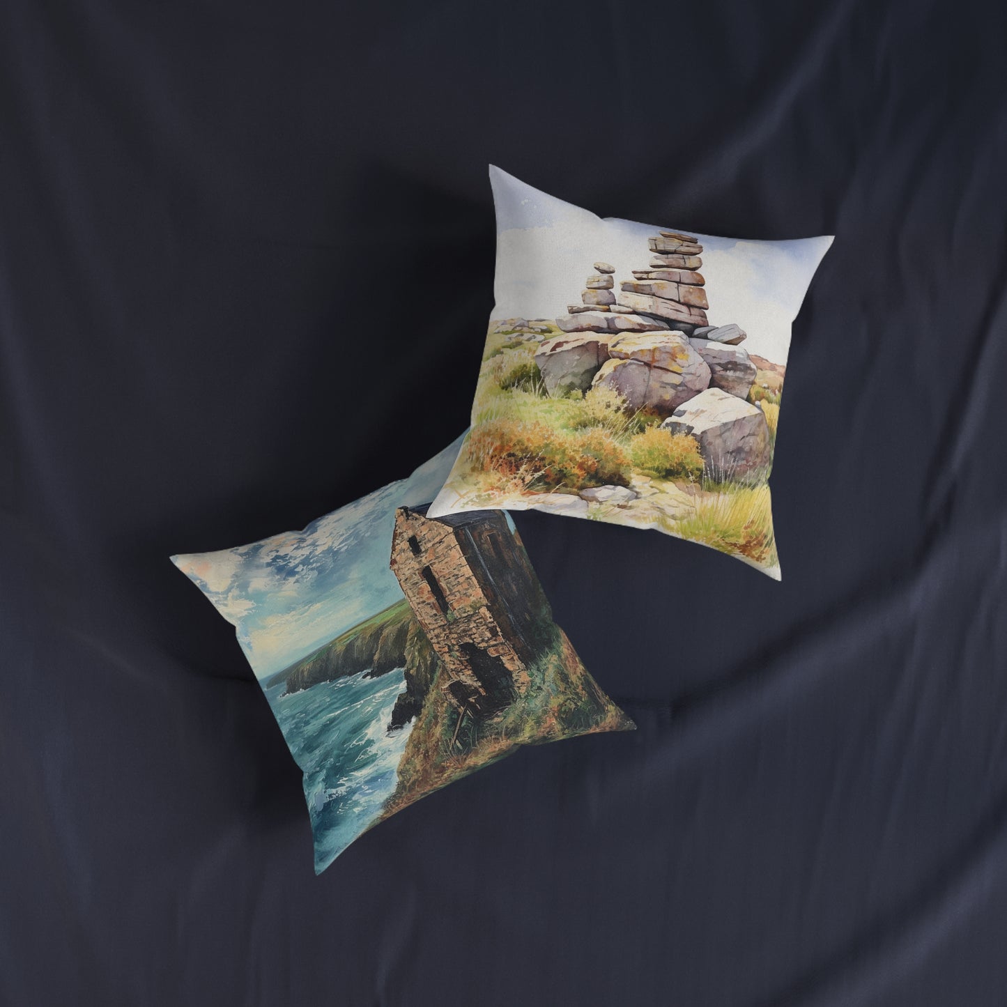 Cornwall - Square Pillow - UK