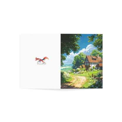 Pretty English Countryside 4 - Greeting Cards - Set of 1, 10, 30, or 50pcs for All Occasions - USA