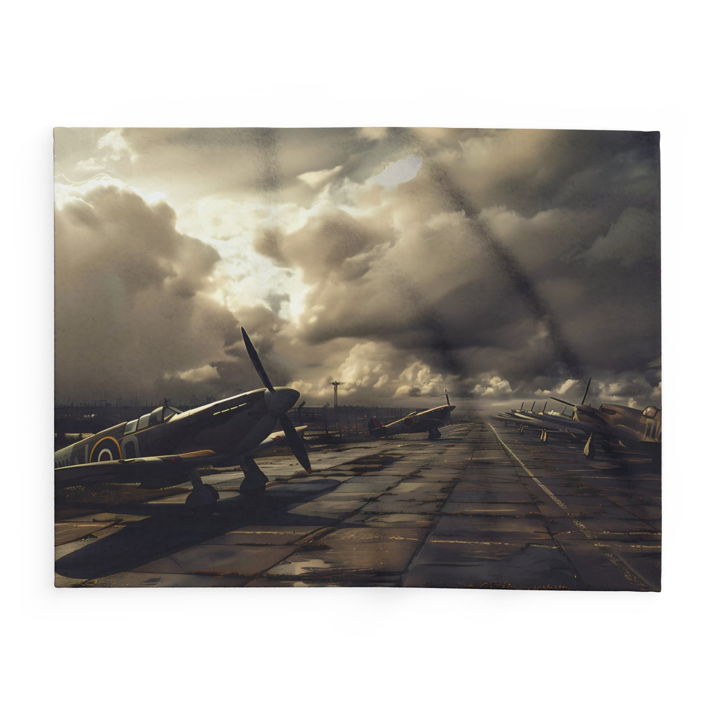 WW2 Airfield #1 Arctic Fleece Blanket - UK