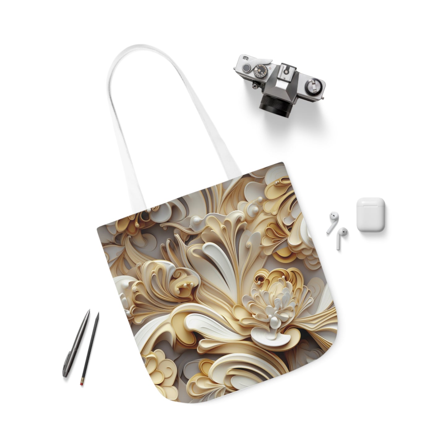 Brocade Design - Polyester Canvas Tote Bag (AOP)