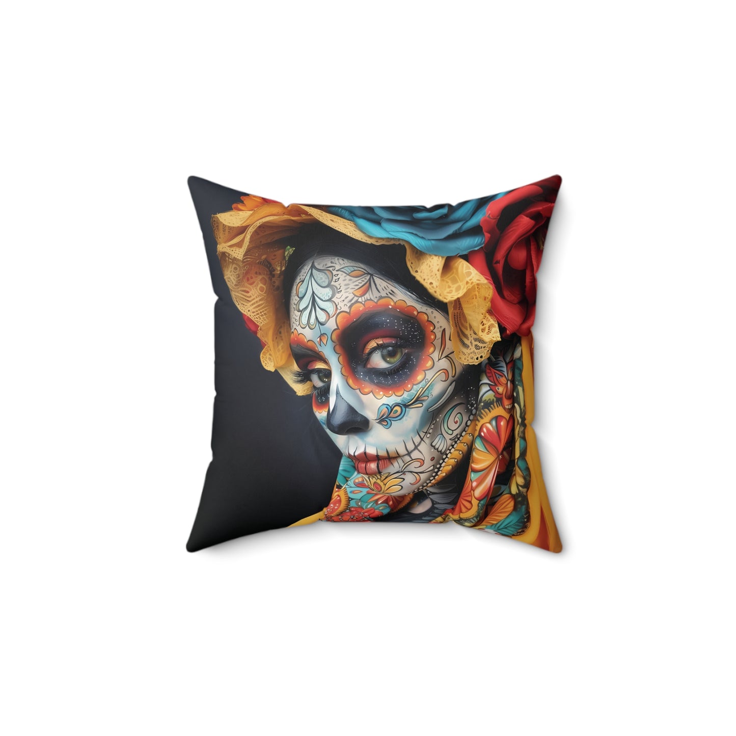 Day of The Dead - Spun Polyester Square Pillow - USA