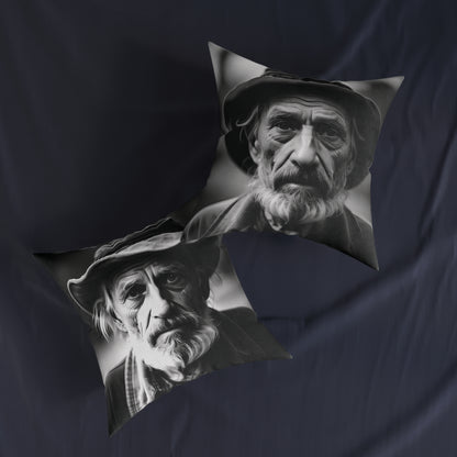 Old Man - Square Pillow - UK
