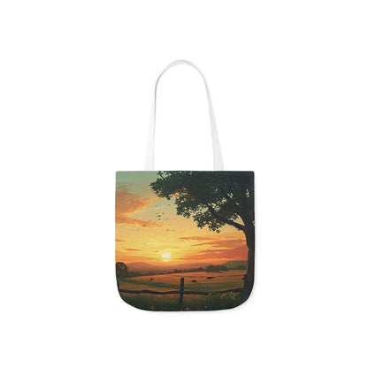 Sunset In The Countryside #2 - Polyester Canvas Tote Bag (AOP)