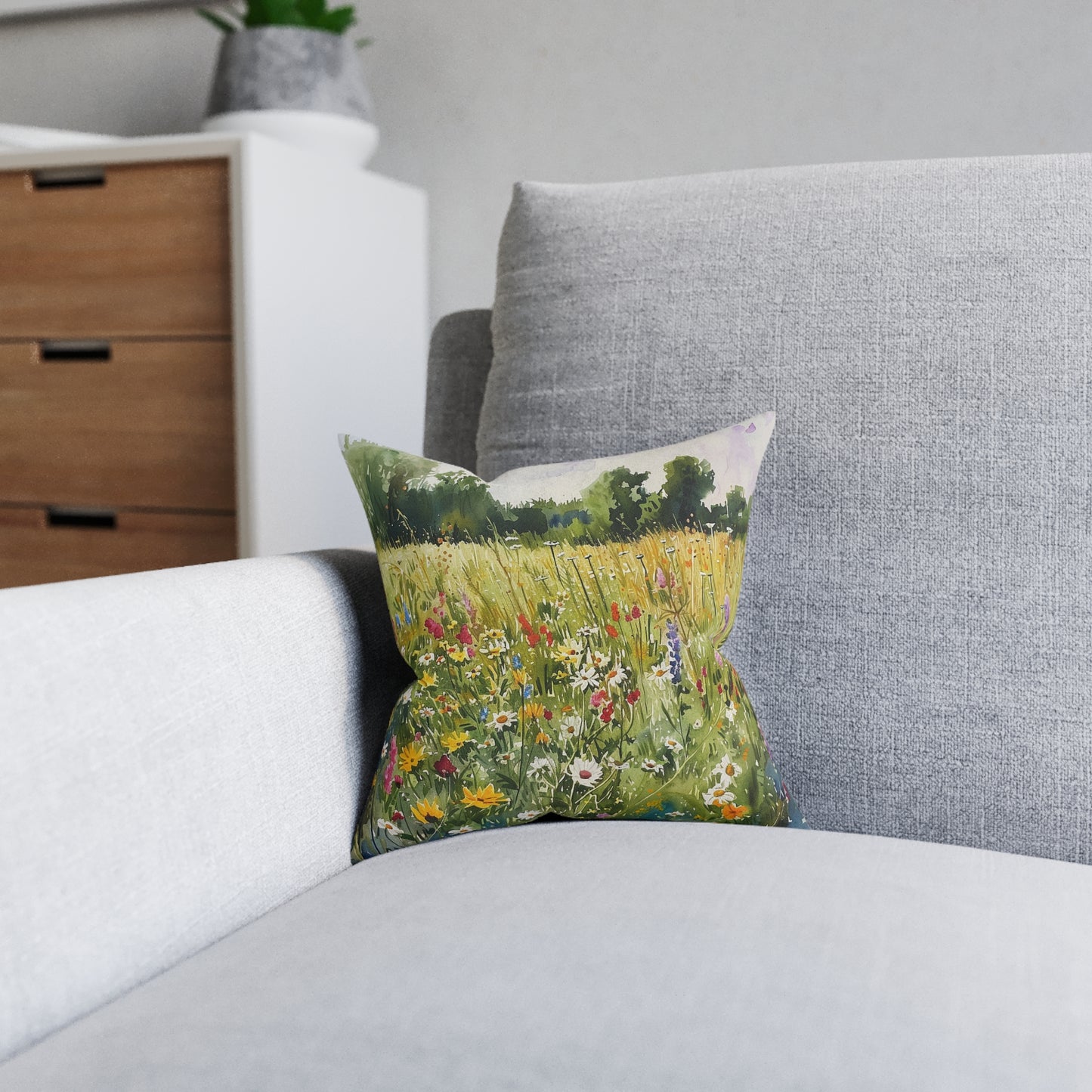 Wild Meadow - Square Pillow - UK