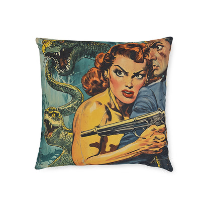 1950's Space Comic 2 - Square Cushion - Space Home Decor UK