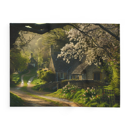 English Springtime 3 Arctic Fleece Blanket - UK, USA