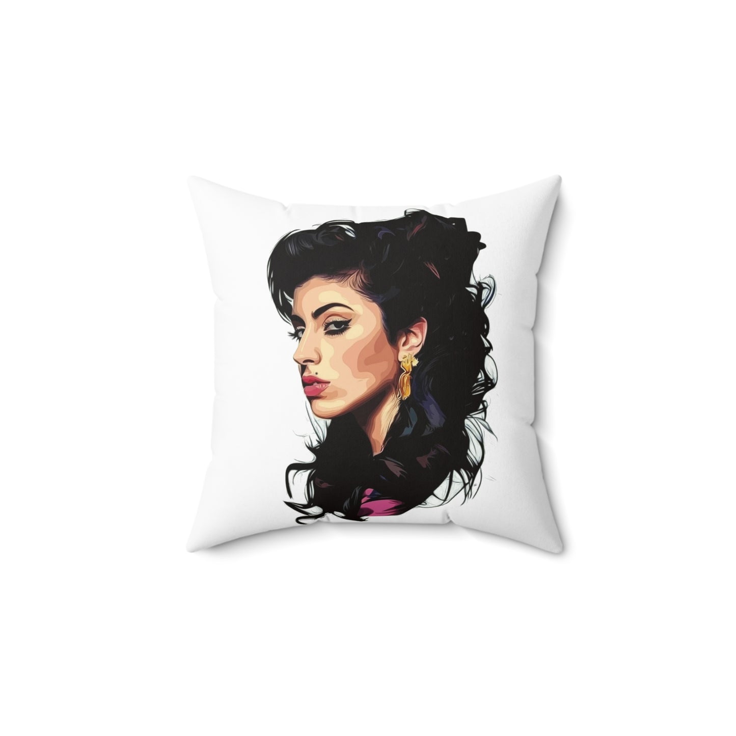 Elvis and Amy - Spun Polyester Square Pillow - USA